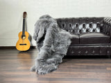 Real Grey Fox Fur Blanket Throw Blanket • Home Warmer Genuine Fur Blanket Throw • Housewarming gift • Luxury Fur Blanket Sofa Cover