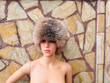 Elegant Real Fox Fur Hat Natural Full Skin - Handcrafted Elegance for Winter Chic - Ethically and Organically Farmed Fox Fur