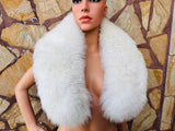 Luxurious Real FOX FUR Collar Real Natural• Handcrafted Winter Fashion Accessory • Real Fur Scarf • Fur Wrap • Fur Shawl