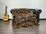 Real Orilax Rex Rabbit Fur Blanket  •  Luxury Fur Blanket Throw  • Fur Bedspread  •  Home Warmer Blanket  • Perfect for your Living Room
