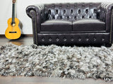 Real Silver Fox Fur Blanket Throw • Home Warmer Genuine Fur Blanket Throw • Housewarming gift • Vintage Fur Blanket Sofa Cover