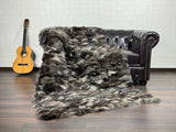 Real Brown Fox Fur Blanket Throw Blanket • Home Warmer Genuine Fur Blanket Throw • Housewarming gift • Luxury Fur Blanket Sofa Cover