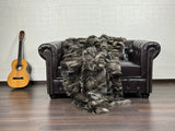 Real Brown Fox Fur Blanket Throw Blanket • Home Warmer Genuine Fur Blanket Throw • Housewarming gift • Luxury Fur Blanket Sofa Cover