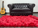 Real Red Fox Fur Blanket Throw Blanket • Home Warmer Genuine Fur Blanket Throw • Housewarming gift • Luxury Fur Blanket Sofa Cover