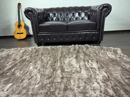 Real Brown Rex Rabbit Fur Blanket  •  Luxury Fur Blanket Throw  • Fur Bedspread  •  Home Warmer Blanket  • Perfect for your Living Room