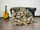 Real Natural Fox Fur Blanket Throw Blanket • Home Warmer Genuine Fur Blanket Throw • Housewarming gift • Luxury Fur Blanket Sofa Cover