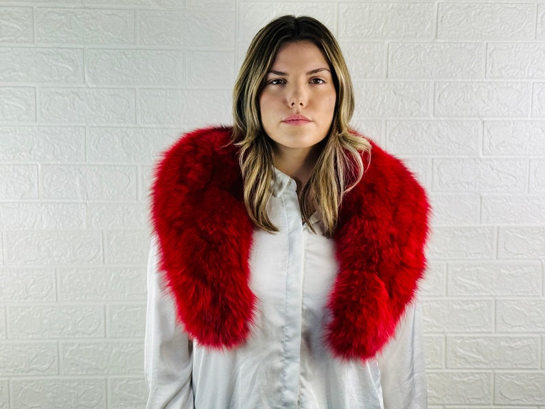 Red Fox fur collar scarf