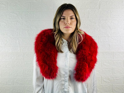 Red Fox fur collar scarf