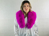 GORGEOUS Real FOX FUR Collar Fuchsia  • Handcrafted Winter Fashion Accessory • Real Fur Scarf • Fur Wrap • Fur Shawl