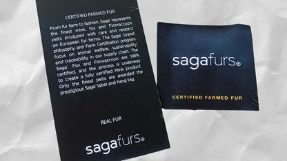 Saga Furs Certification Tag for Real Fur Products - High Quality Farmed Fur