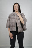 Luxury mink fur coat for women — short-length winter jacket made from genuine fur