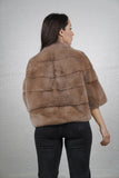 Real mink fur jacket with collar — warm and stylish winter fashion piece