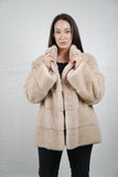 Premium mink fur jacket with soft texture