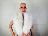 White Fox fur collar scarf, Wedding fur idea
