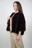Elegant mink fur jacket for women — classic tailored design with soft lining