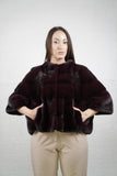 Genuine mink fur short coat — cropped style for chic evening wear