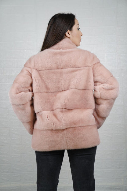 Stylish mink fur coat for formal occasions