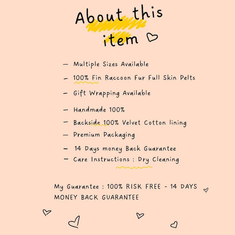 About the Fin Raccoon Blanket Throw Fur Natural - Tatifurs with care instructions and guarantees.