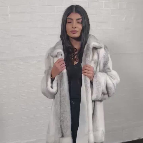 mink fur coat black cross — vertical upper body construction, natural pelt direction shoulder to hip — Greek craftsmanship, TatiFurs
