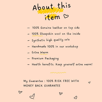 Red Fur Leather & Sheepskin Slippers