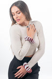 White Red Rex Rabbit Fur Cuffs