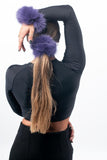 Purple Fox Fur Cuffs