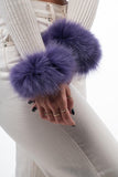 Purple Fox Fur Cuffs
