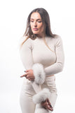 Natural Color Fox Fur Cuffs