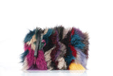 Fur bags, fur shoulder bag , multicolor fur bag