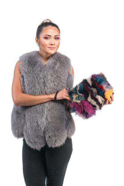 Fur bags, fur shoulder bag , multicolor fur bag