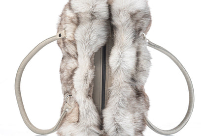 Fur bags, fur shoulder bag , white fur bag