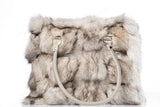 Fur bags, fur shoulder bag , white fur bag