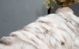 Real Fox Fur Blanket Throw • Luxury Genuine Fur Blanket Bedspread • Housewarming Gift • Vintage Fur Blanket for Living Room