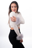 Grey Fox Fur Cuffs