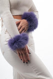 Purple Fox Fur Cuffs