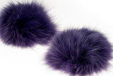 Purple Fox Fur Cuffs
