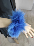 Blue Fox Fur Cuffs