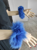 Blue Fox Fur Cuffs