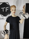 Black White Fox Fur Cuffs