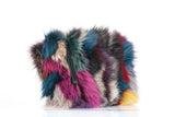 Fur bags, fur shoulder bag , multicolor fur bag