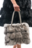 Fur bags, fur shoulder bag , white fur bag