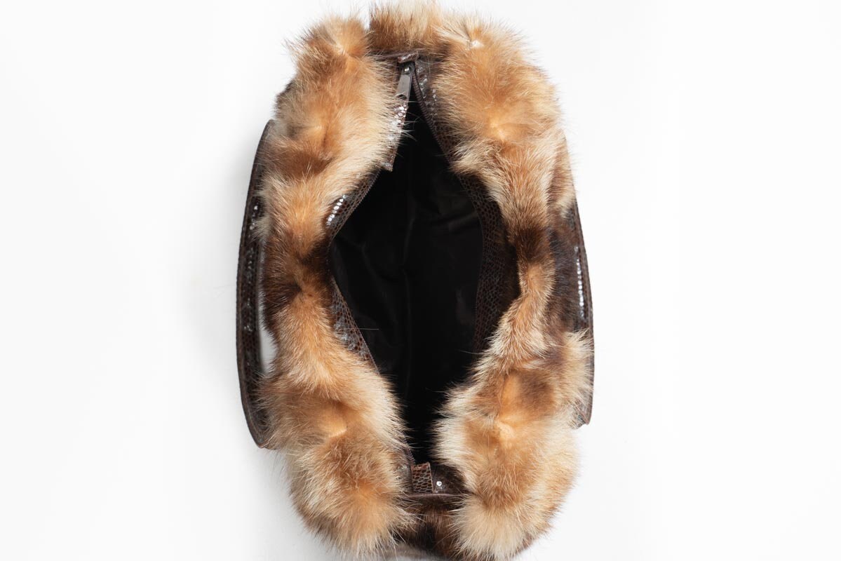 Fur bags, fur shoulder bag , natural fur bag