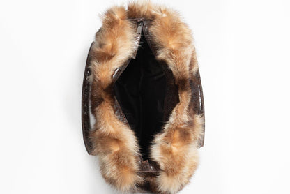 Fur bags, fur shoulder bag , natural fur bag