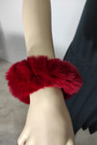 Red Rex Rabbit Fur Cuffs