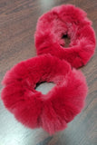 Red Rex Rabbit Fur Cuffs
