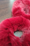 Red Rex Rabbit Fur Cuffs