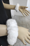 White Rex Rabbit Fur Cuffs