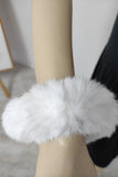 White Rex Rabbit Fur Cuffs