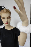 White Rex Rabbit Fur Cuffs