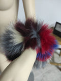 Colorful Fox Fur Cuffs